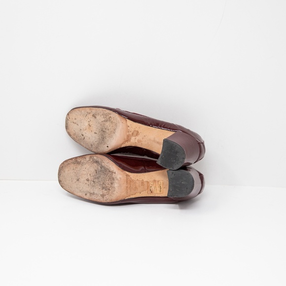 Isabel Marant Women's Patent Leather Round Toe Bow Tie Block High Heels Shoes 6 - Picture 4 of 4